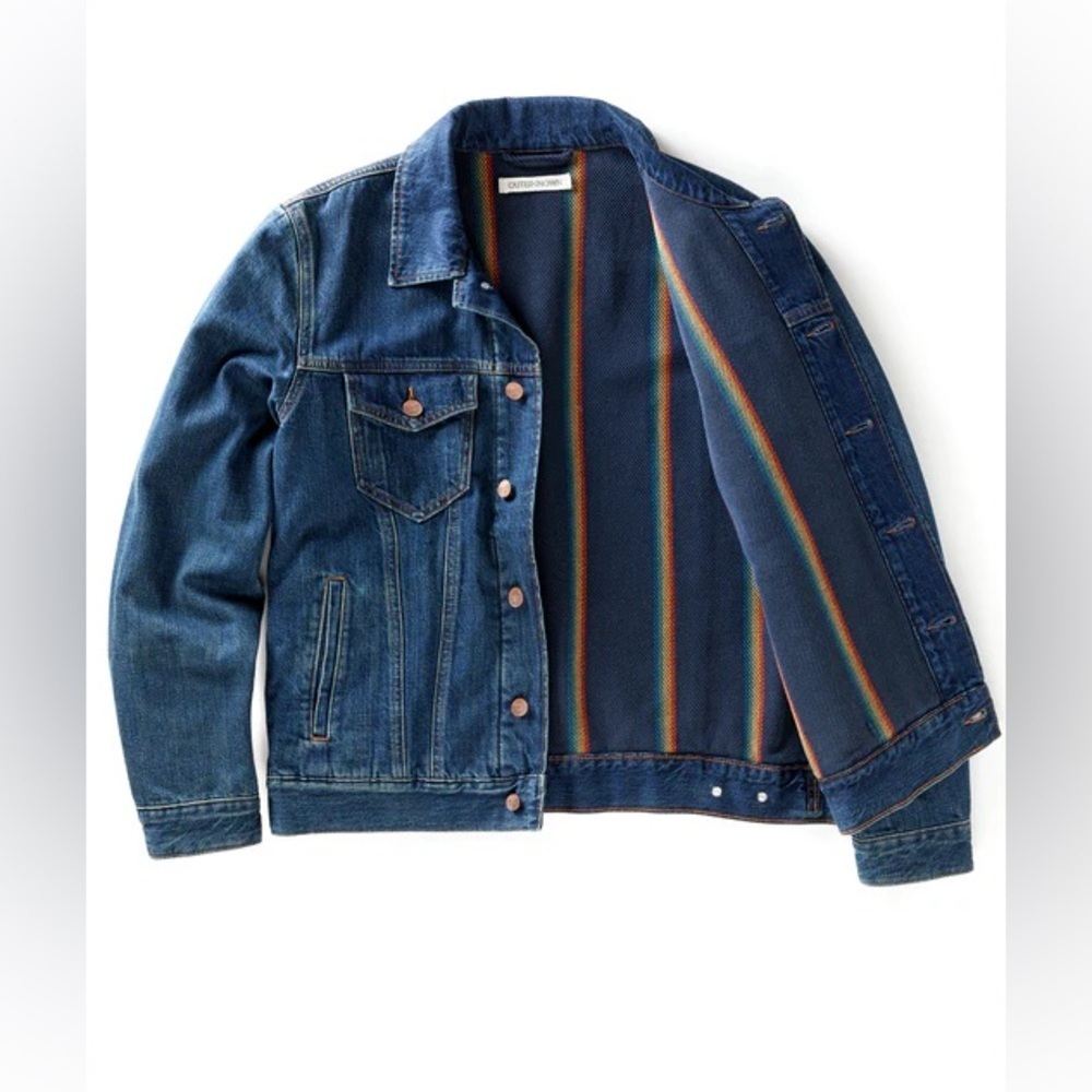 NWT Outerknown The Blanket Trucker Denim Jacket size Small